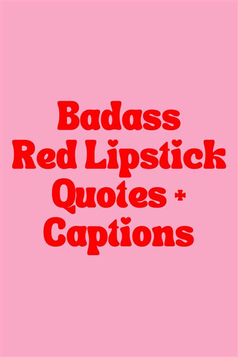 quotes for red lipstick